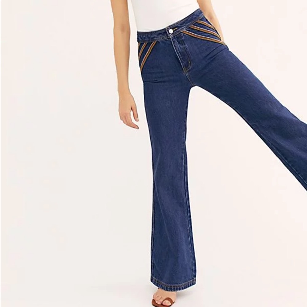 We the Free Rainbow Flare Jean
